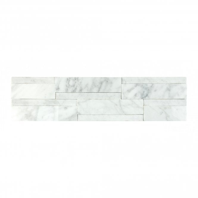 3D Convec Carrara White 10cm x 40cm Marble Tile