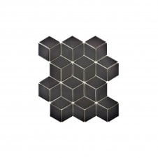 3D Matt Black 30.5cm x 26.5cm Mosaic