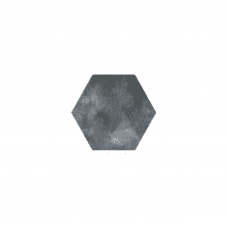 Abril Black 17.5cm x 15cm Wall & Floor Hexagon Tile