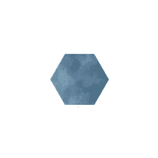 Abril Blue 17.5cm x 15cm Wall & Floor Hexagon Tile