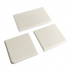 All White Fireplace Quarry Hearth Tile Set
