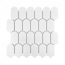 Arcs Daisy White 28.8cm x 29.7cm Mosaic Tile