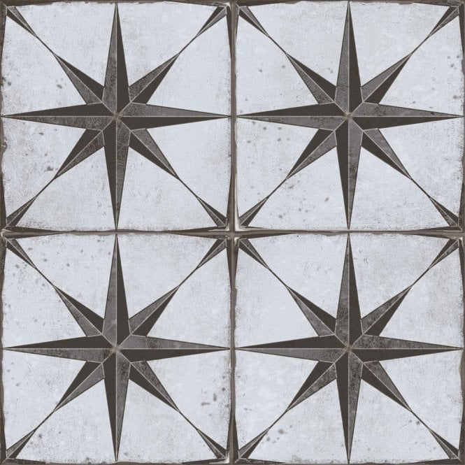 Astral Star Pattern 45cm x 45cm Wall & Floor Tile