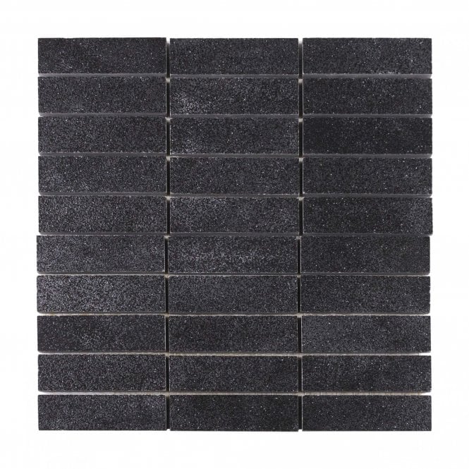 Azteca Ceramica Smart Lux Black 30cm x 30cm Mosaic Tile Wall & Floor Tile