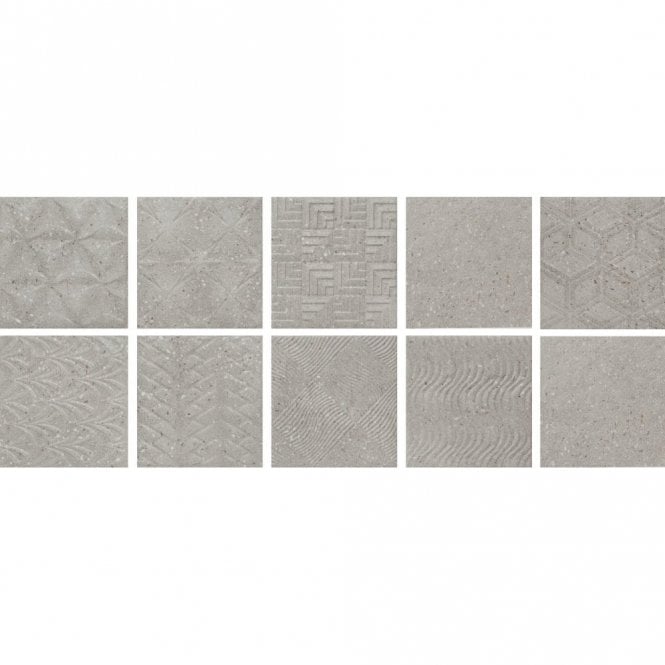 Baldocer Dipsy Asphalt Fume 15cm x 15cm Wall Tile
