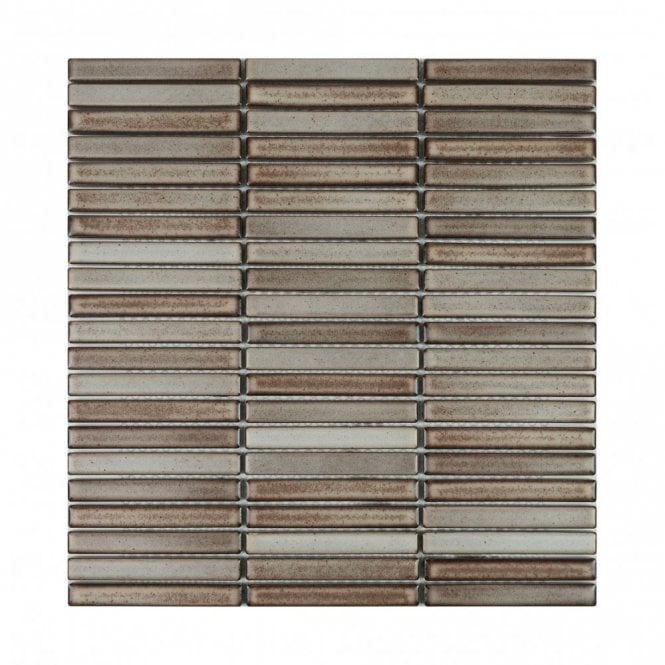 Bamboo Lustre Porcelain Mosaic Cappuccino 28.4cm x 29.5cm Mosaic Tile