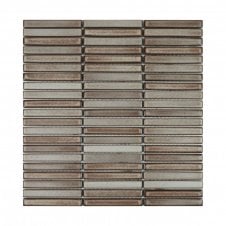 Bamboo Lustre Porcelain Mosaic Cappuccino 28.4cm x 29.5cm Mosaic Tile