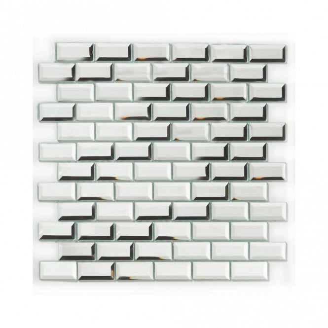Bevel Mirror (2.5cm x 5cm) 30cm x 30cm Mosaic Tile