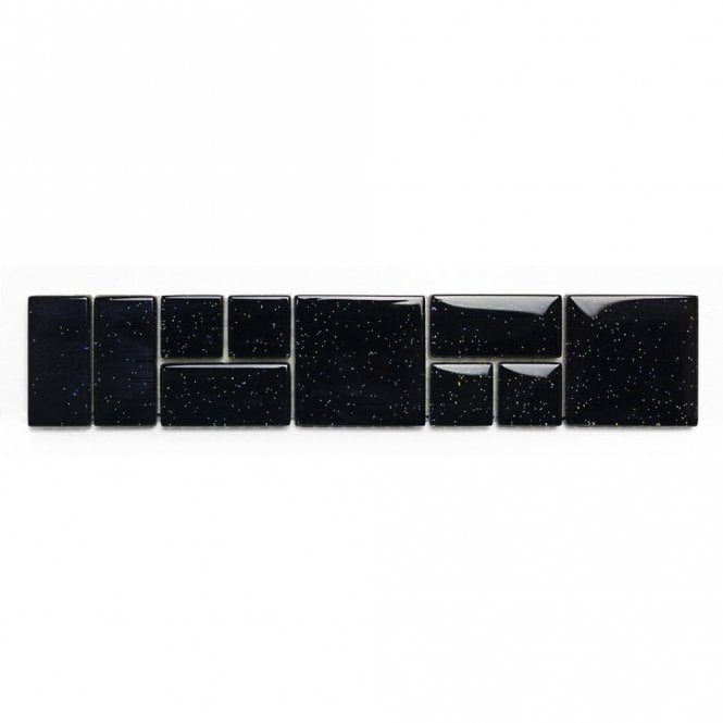 Black Laser Sparkle 4.7cm x 24.8cm Border Tile