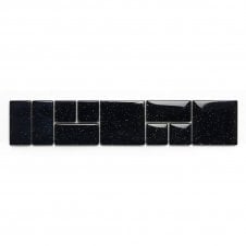 Black Laser Sparkle 4.7cm x 24.8cm Border Tile