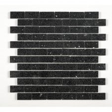 Black Opal Gulfstone Quartz Mosaic (4.8cm x 2.3cm) 30cm x 30cm Wall Tile