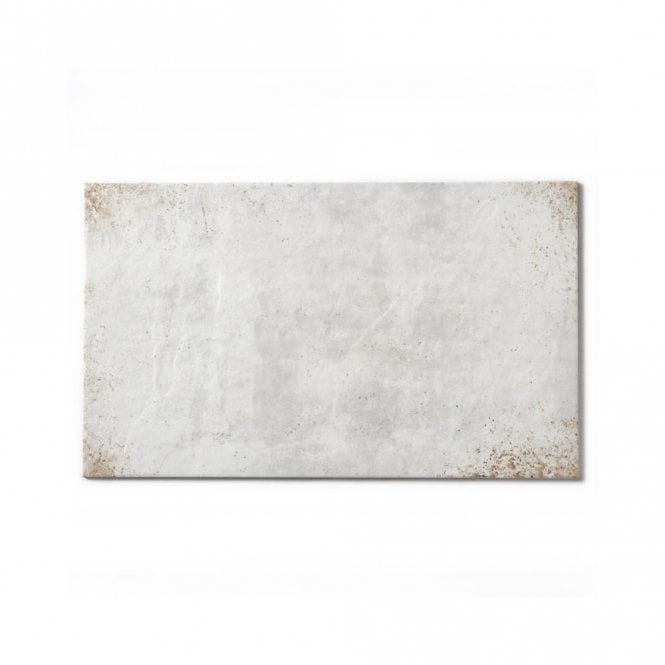 British Ceramic Tile Galvanised Platinum White 29.8cm x 49.8cm Wall and Floor Tile
