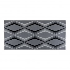 Hemingway Diamond Décor Charcoal 25 x 50cm Wall Tile