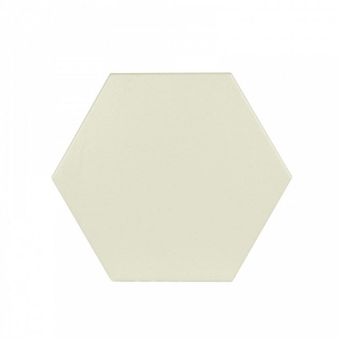 British Ceramic Tile Hexagon Cream 175mm x 202mm Multi-Use Tile