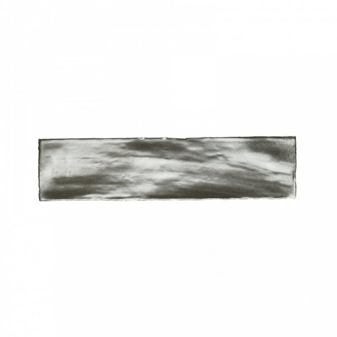 British Ceramic Tile Industrial Silver 7.5cm x 30cm Wall Tile