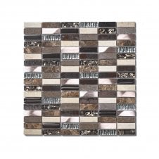 Brown Quartz 1.5cm x 4.8cm Mosaic Tile