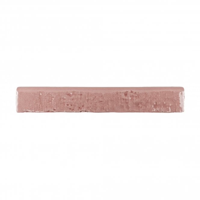 Brutalist Brick Crackle Bullnose Coralito 3.8cm x 23.5 cm Wall Tile
