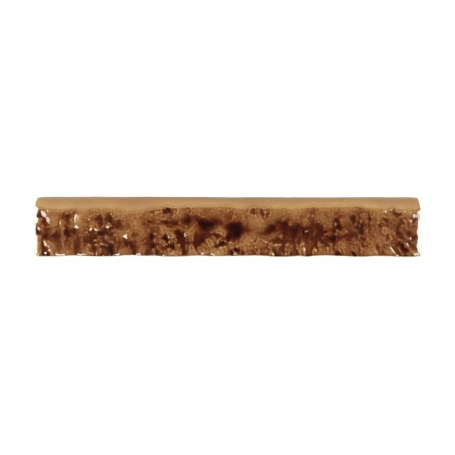 Brutalist Brick Crackle Bullnose Honey 3.8cm x 23.5 cm Wall Tile