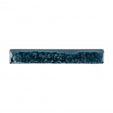 Brutalist Brick Crackle Bullnose Sapphire 3.8cm x 23.5 cm Wall Tile