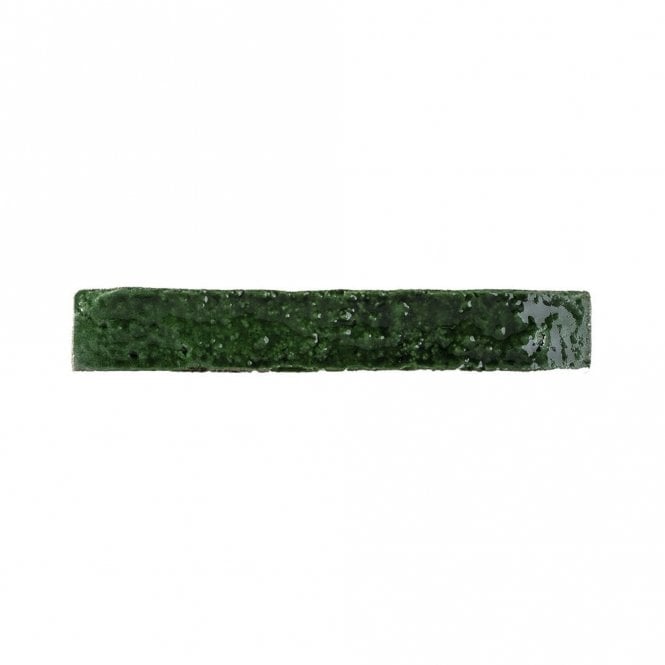 Brutalist Brick Crackle Emerald 3.8cm x 23.5cm Wall Tile