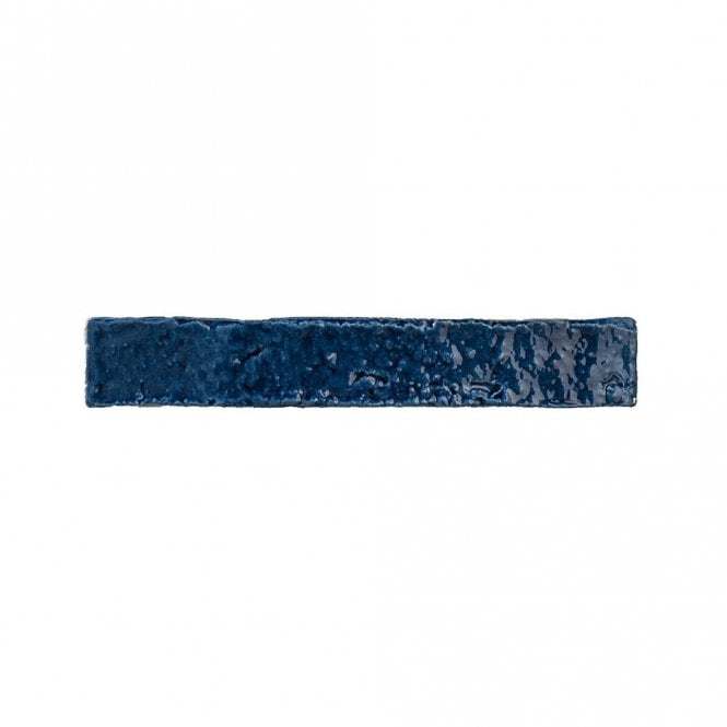 Brutalist Brick Crackle Indigo 3.8cm x 23.5 cm Wall Tile