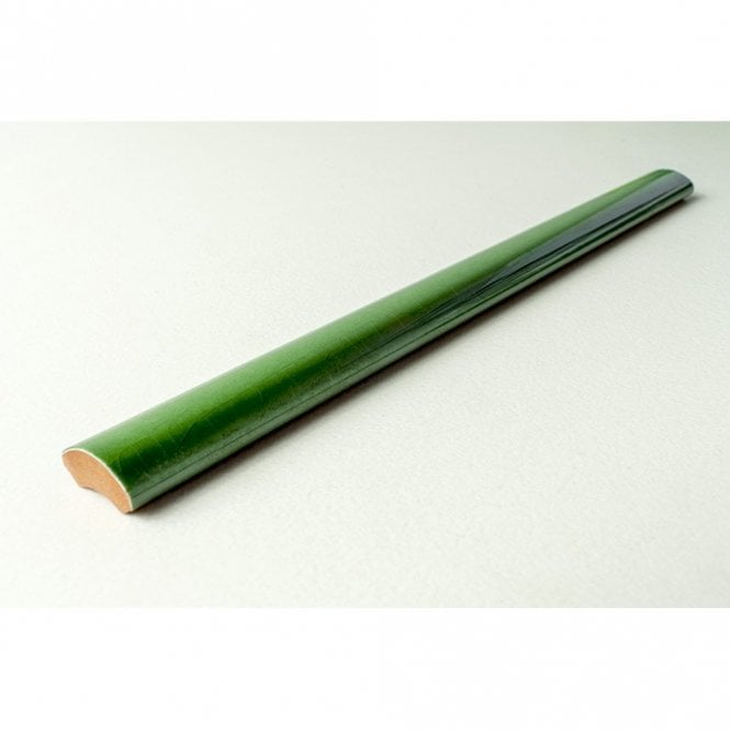 Bullnose Victoria Green Gloss 1.2cm x 15cm Border tile