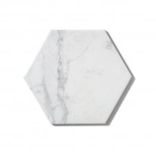 Carrara Hexagon White 17.5cm x 20cm Wall & Floor Tile