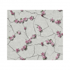 Cemented Floral Pink Wallpaper