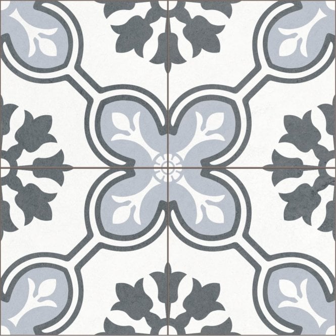 Chateau Blue 45cm x 45cm Wall & Floor Tile