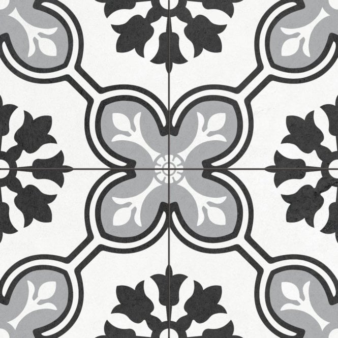 Chateau Noir 45cm x 45cm Wall & Floor Tile