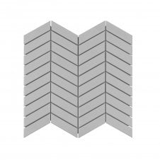 Chevron Gloss Grey (2.3cm x 8.5cm) 28.5cm x 30cm Wall & Floor Tile
