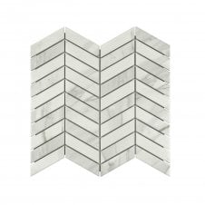 Chevron Matt Statuario (2.3cm x 8.5cm) 28.5cm x 30cm Wall & Floor Tile