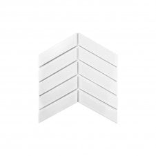 Chevron White Gloss 31.8cm x 22.4cm Wall & Floor Mosaic