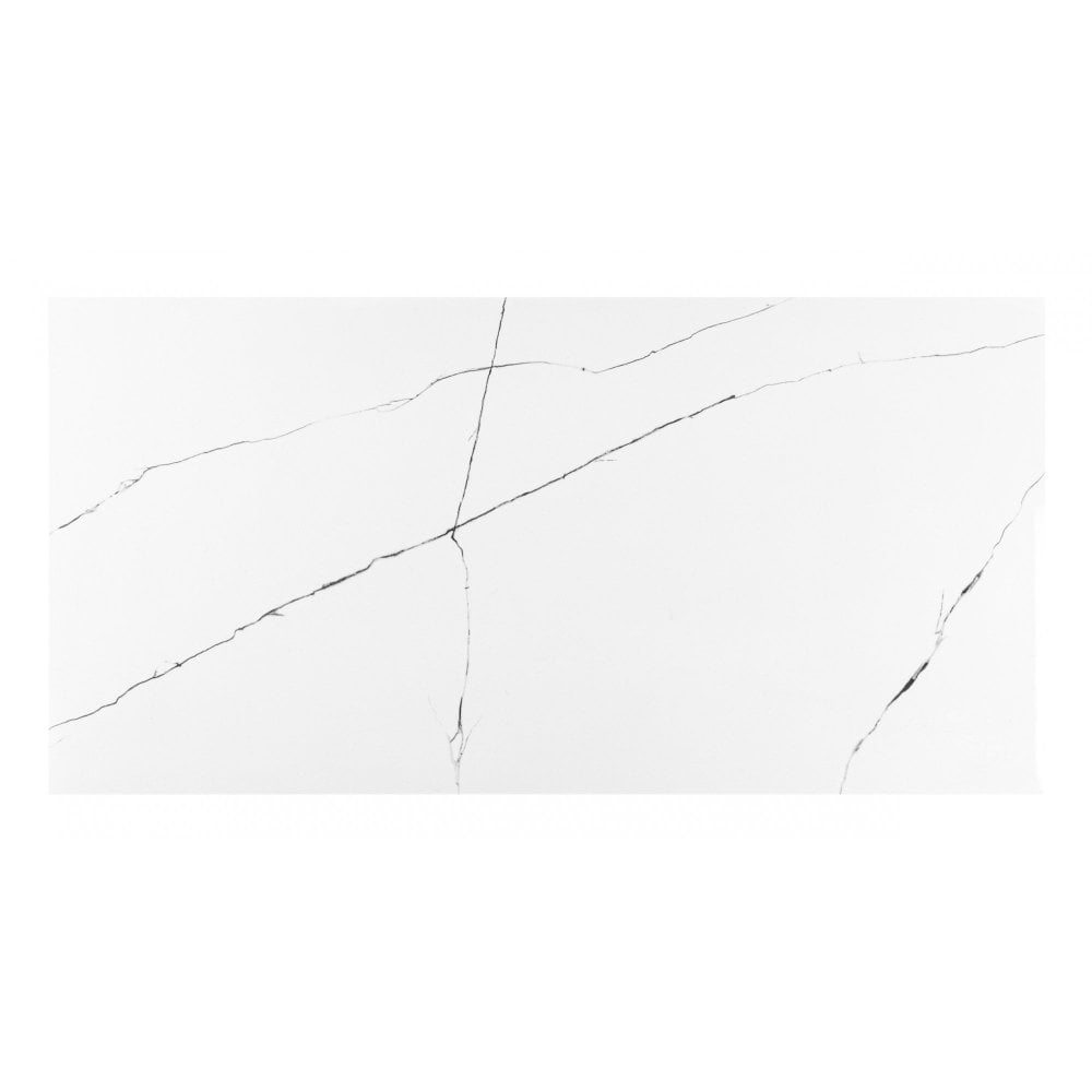 Classic Carrara Marble Effect Rectified Wall & Floor Tile 30cm x 60cm ...