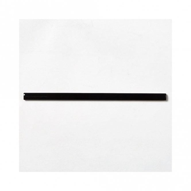Colonial Quarter Round Black Mate 1.5cm x 30cm Wall Tile