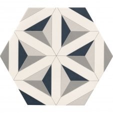 Contour Shadow Hexagon Tile 33cm x 28.5cm Floor Tile