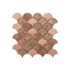 Copper Fan Mix 29cm x 29.6cm (6.2cm x 7.2cm) Mosaic Tile