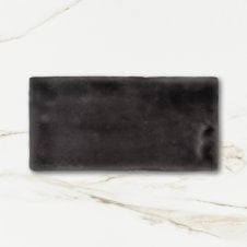 Crackle Glaze Coal Grey 7.5cm x 15cm Wall Tile