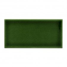 Crackle Victorian Green Glazed 7.5cm x 15cm Wall Tile