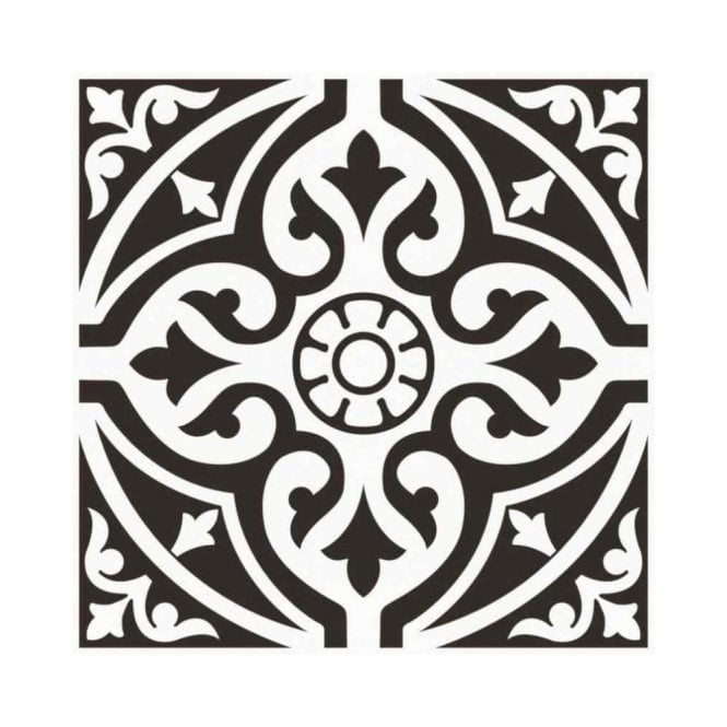 Devonstone Black Porcelain Feature 33cm x 33cm Wall & Floor Tile