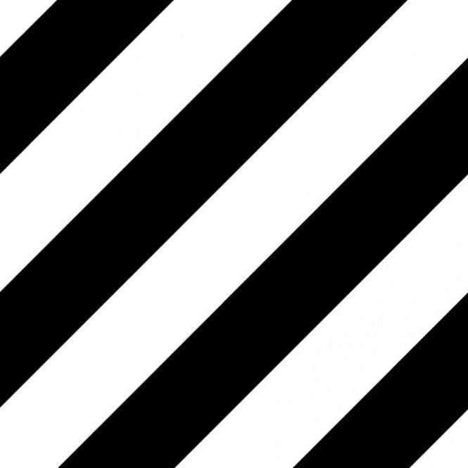 District Lines Black 20cm x 20cm Wall & Floor Tile