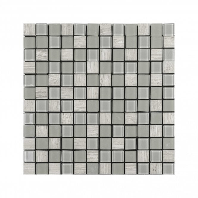 Elegance Grey 30cm x 30cm Peel & Stick Mosaic Tile