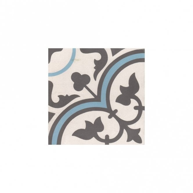 Encaustic Vintage Aliso Blue 20cm x 20cm Wall & Floor Tile