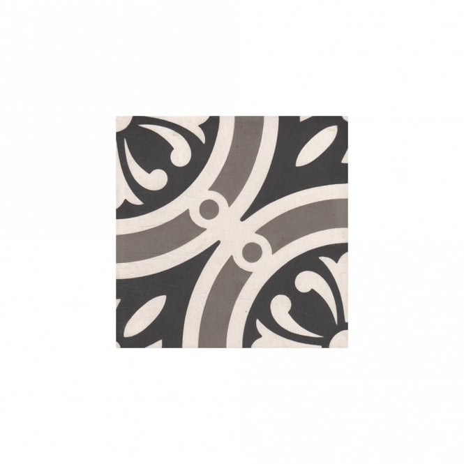 Encaustic Vintage Circles 20cm x 20cm Wall & Floor Tile