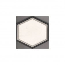 Vintage Hexagon Grey 20cm x 20cm Wall & Floor Tile