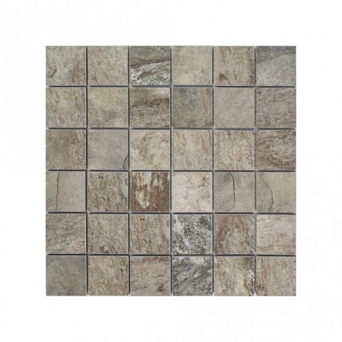 Enmallado Aymara Tierra 30cm x 30cm (5cm x 5cm) Mosaic Tile
