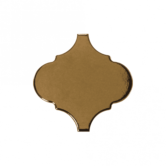 Equipe Alhambra Metallic Gold Gloss 12cm x 12cm Wall Tile
