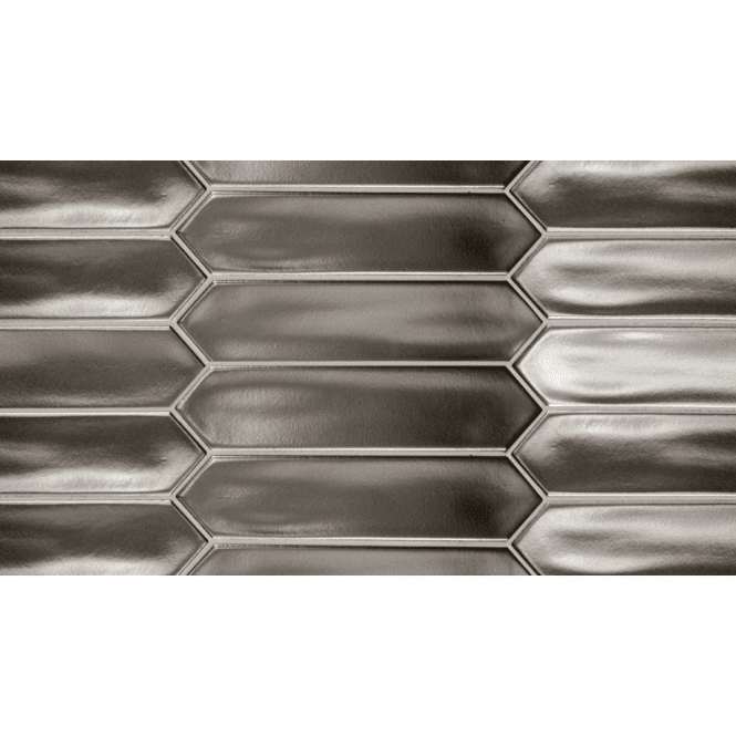 Equipe Arrow Lanse Silver 5cm x 25cm Wall Tile