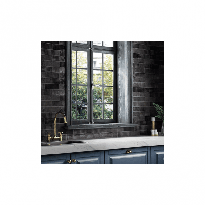 Equipe Artesano Graphite 6.5cm x 20cm Wall Tile
