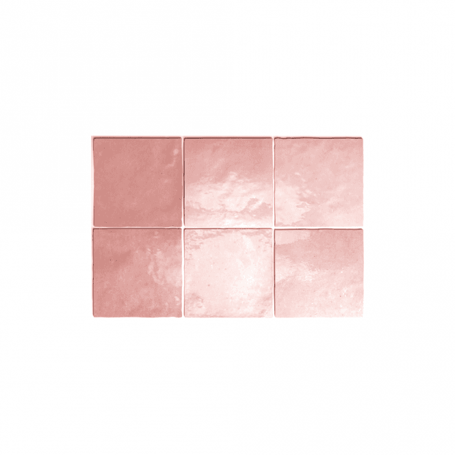 Equipe Artisan Rose Mallow 13.2cm x 13.2cm Wall Tile